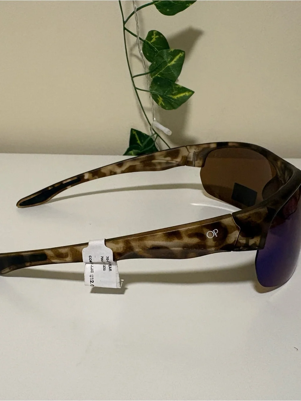 Ocean Pacific Polarized Men's Sunglasses — Tortoise w Mirrored Lenses